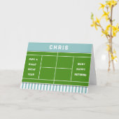 Funny Tennis Birthday Karte (Gelbe Blume)