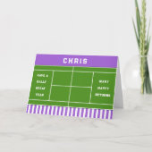 Funny Tennis Birthday Karte (Vorderseite)