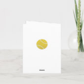 Funny Tennis Birthday Karte (Rückseite)