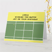 Funny Tennis Birthday Karte (Gelbe Blume)