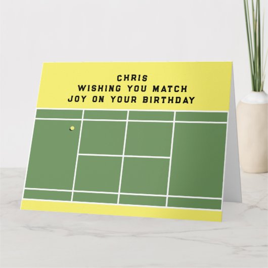Funny Tennis Birthday Karte (Vorderseite)