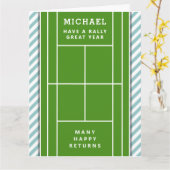 Funny Tennis Birthday Karte (Gelbe Blume)