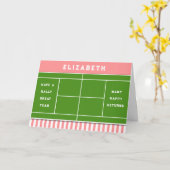 Funny Tennis Birthday Karte (Gelbe Blume)