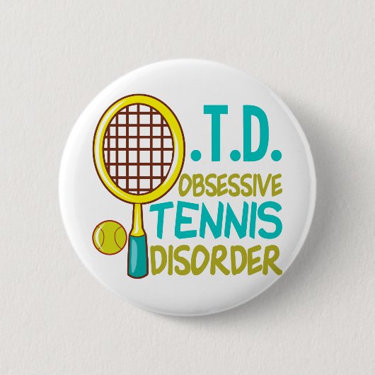 Funny Tennis Button (Vorderseite)