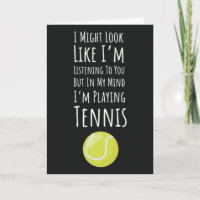 Funny Tennis Cards Sportlicher Spaß für Player Lov