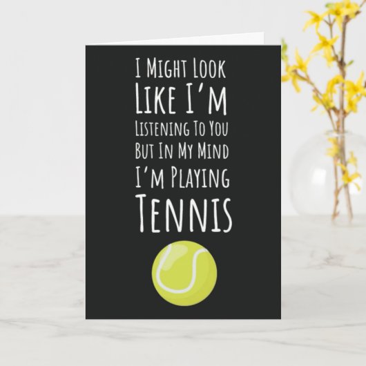 Funny Tennis Cards Sportlicher Spaß für Player Lov Karte (Gelbe Blume)