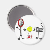 Funny Tennis Cartoon Art Magnet (Vorderseite/Rückseite)
