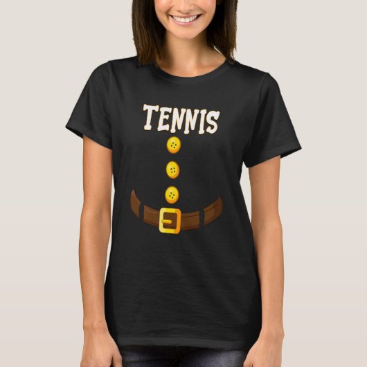 Funny Tennis Christmas Gnome Dwarf Matching Elf Co T-Shirt (Vorderseite)