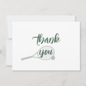 Funny Tennis Danke, Zitat Mitteilungskarte (Vorderseite)