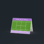 Funny Tennis Dankeskarte<br><div class="desc">Tennis-Dankeschön-Karten mit einem Tennisplatz und lustigen Tennisspielen. Zum Personalisieren bearbeiten Sie Text,  um Ihren Namen hinzuzufügen.</div>