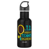 Funny Tennis Edelstahlflasche (Vorderseite)