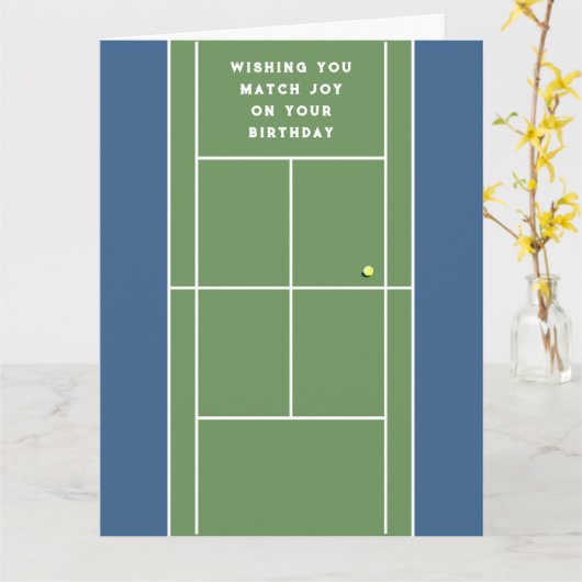 Funny Tennis Geburtstagskarten Karte (Gelbe Blume)