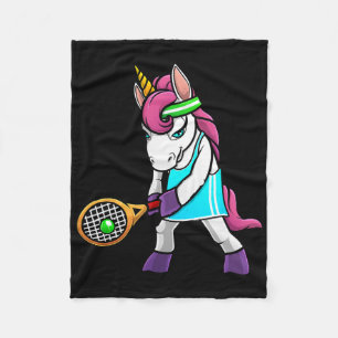Funny Tennis Gift für Girls - Unicorns Fleecedecke