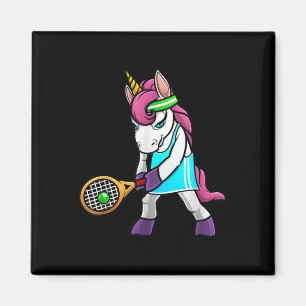 Funny Tennis Gift für Girls - Unicorns Magnet