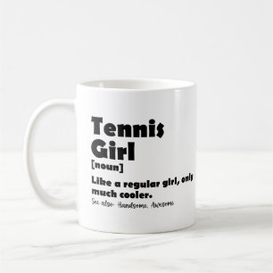 Funny Tennis Girl - Wörterbuch Kaffeetasse