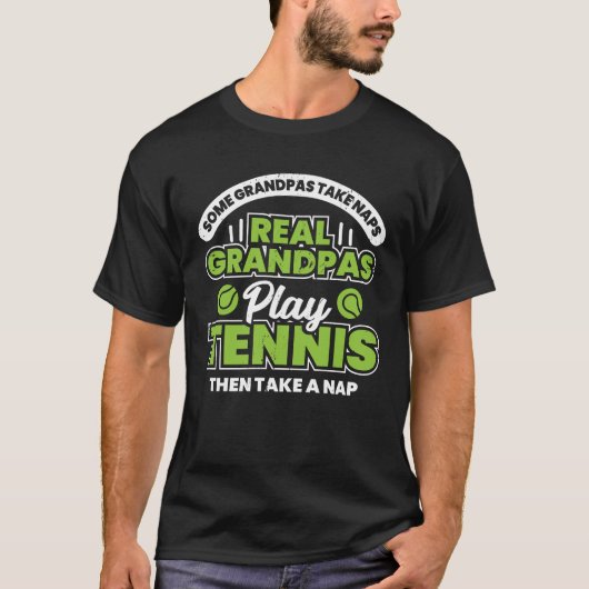 Funny Tennis Großvater Geschenk T-Shirt (Vorderseite)