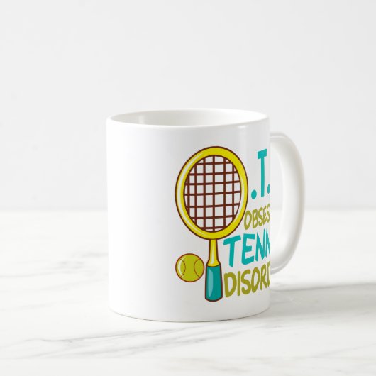 Funny Tennis Kaffeetasse (VorderseiteRechts)