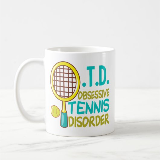 Funny Tennis Kaffeetasse (Links)