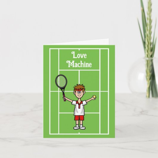 Funny Tennis Liebe Angelo Delea Karte (Vorderseite)