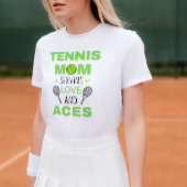 Funny Tennis Mama T - Shirt - Liebe und Asse