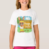 Funny Tennis Osterhase T-Shirt (Vorderseite)