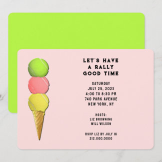 Funny Tennis Party Einladung