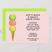 Funny Tennis Party Einladung (Vorne/Hinten)