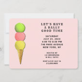 Funny Tennis Party Einladung (Vorderseite)