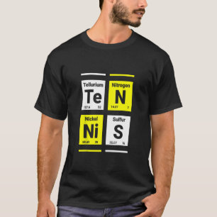 Funny Tennis Periodic Table Element Chemistry 10 T-Shirt