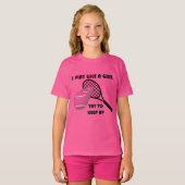 Funny Tennis Play like a Girl T-Shirt (Vorne ganz)