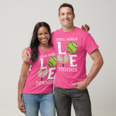 Funny Tennis Player Girl Joat and Tennis Coach Rac T-Shirt (Unisex)