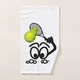 Funny Tennis Player Handtuch