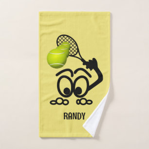 Funny Tennis Player Personalisiert Handtuch