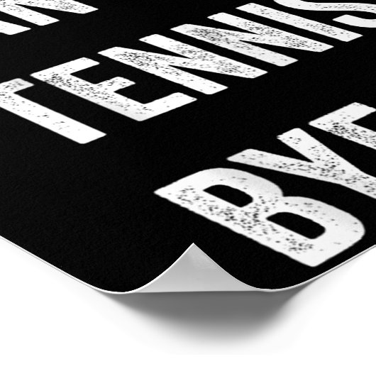 Funny Tennis Player Racket Srt Sorry Can't Tennis Poster (Ecke)