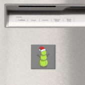Funny Tennis Player Snowman Weihnachtsgeschenk Magnet (In Situ (Geschirrspüler))