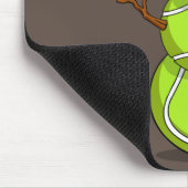 Funny Tennis Player Snowman Weihnachtsgeschenk Mousepad (Ecke)