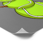 Funny Tennis Player Snowman Weihnachtsgeschenk Poster (Ecke)