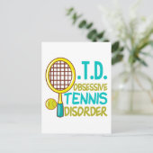 Funny Tennis Postkarte (Stehend Vorderseite)