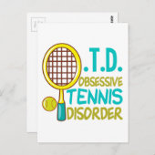 Funny Tennis Postkarte (Vorne/Hinten)