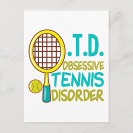 Funny Tennis Postkarte