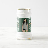 Funny Tennis Quote Typografy Foto Bierglas (Mittel)