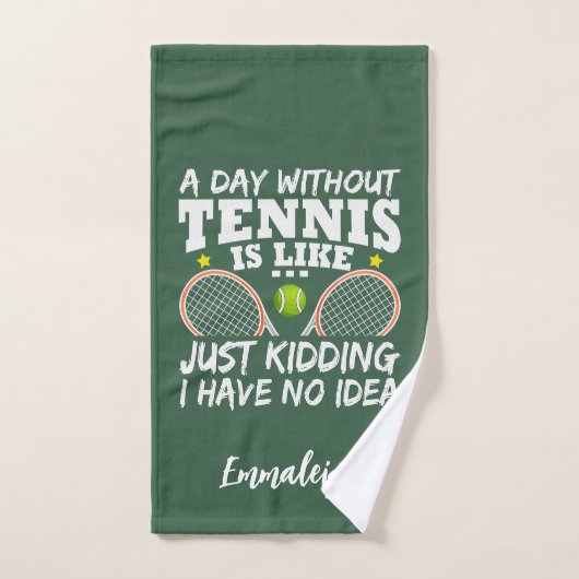 Funny Tennis Quote Typografy Sport Handtuch (Handtuch)