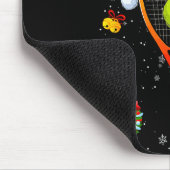 Funny Tennis Racket Reindeer Santa Hat Christmas L Mousepad