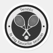 Funny Tennis Runder Aufkleber (Vorderseite)