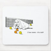 Funny Tennis spielt Basset Hound Mouse Pad Mousepad (Vorne)