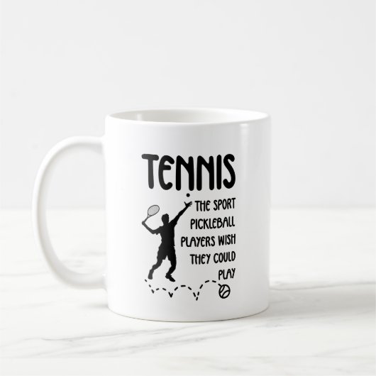 Funny Tennis – Tennis vs Pickleball Humor Kaffeetasse (Links)