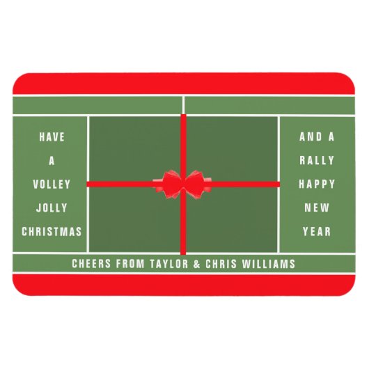 Funny Tennis Weihnachtskarte Magnet (Horizontal)