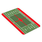 Funny Tennis Weihnachtskarte Magnet (Rechte Seite)