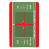 Funny Tennis Weihnachtskarte Magnet (Vertikal)