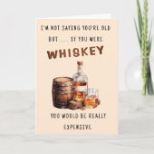 Funny tepensive Whiskey Geburtstagkarte Karte (Vorderseite)